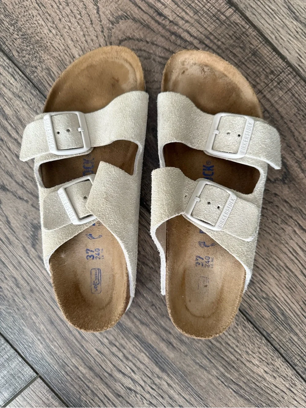 Birkenstock Arizona Antique White Suede BS
